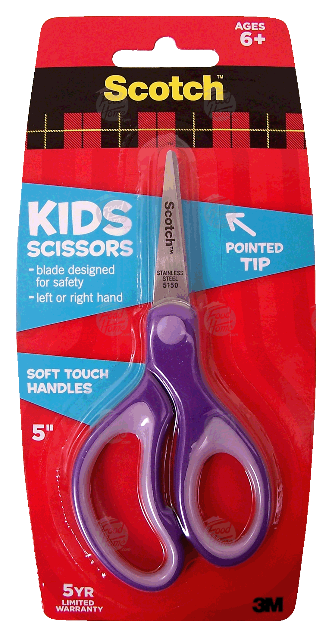 Scotch  kids scissors, pointed tip, soft touch handles Full-Size Picture